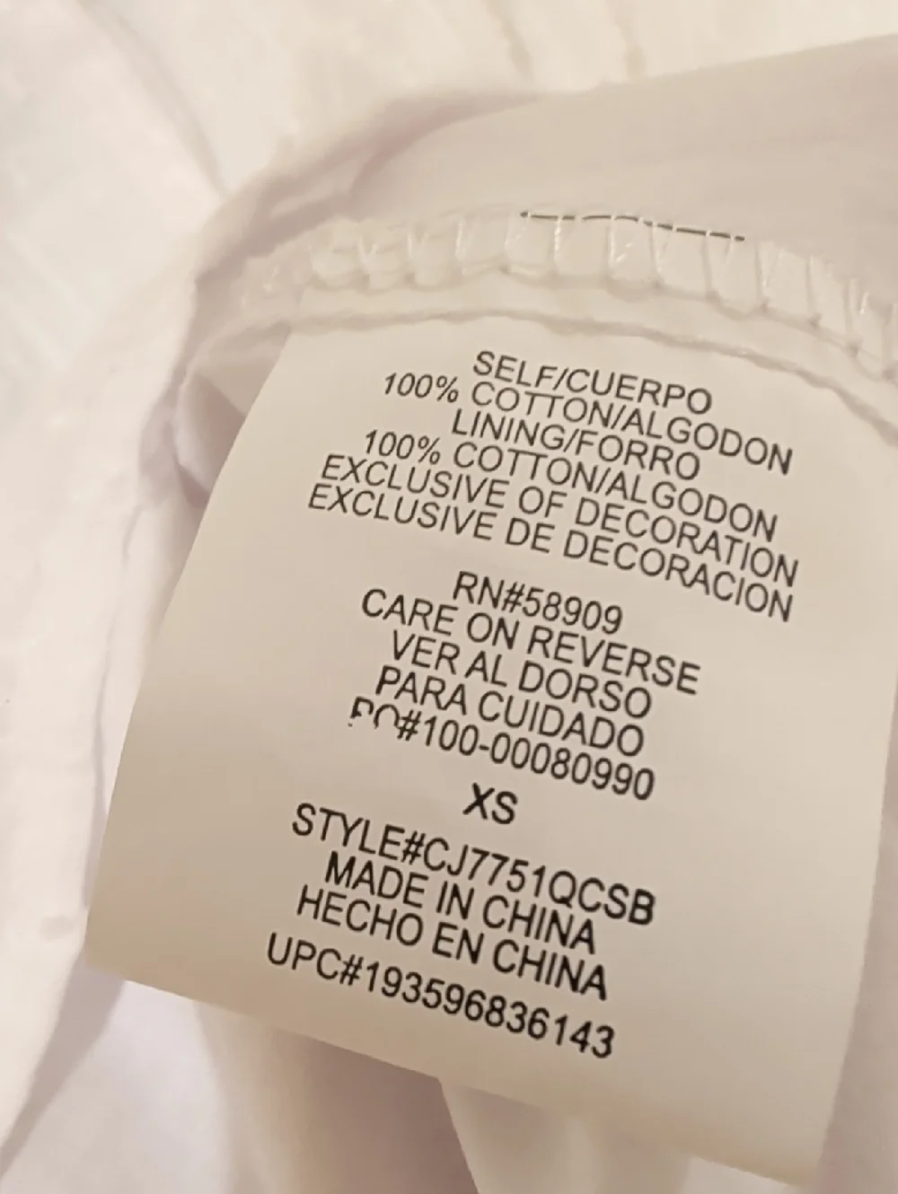 Copper Key White Sleeveless Mini Dress with Smocked Waist Size XS 100% Cotton - Picture 9 of 10